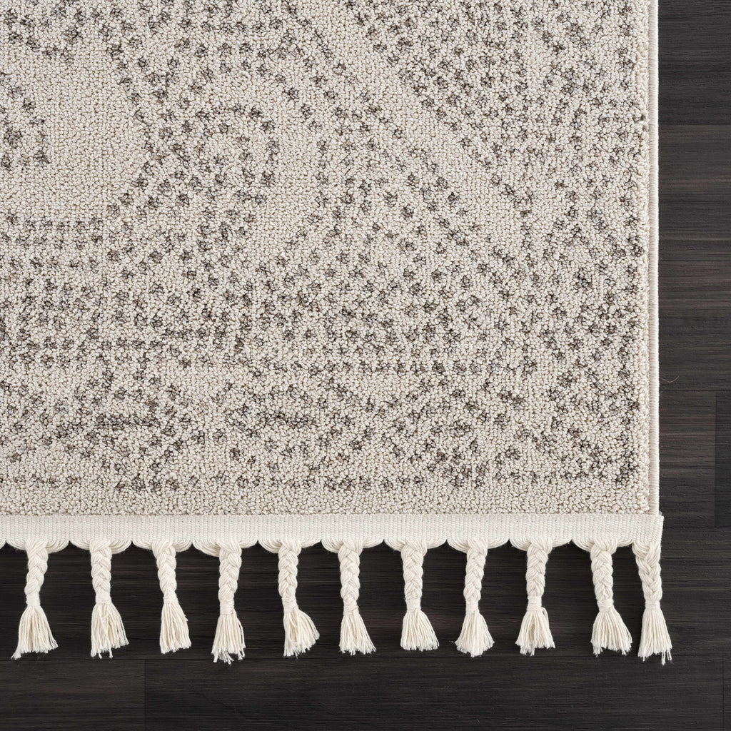 Birdwood Cream & Brown Area Rug | Dot & Floral Pattern Design – Hauteloom