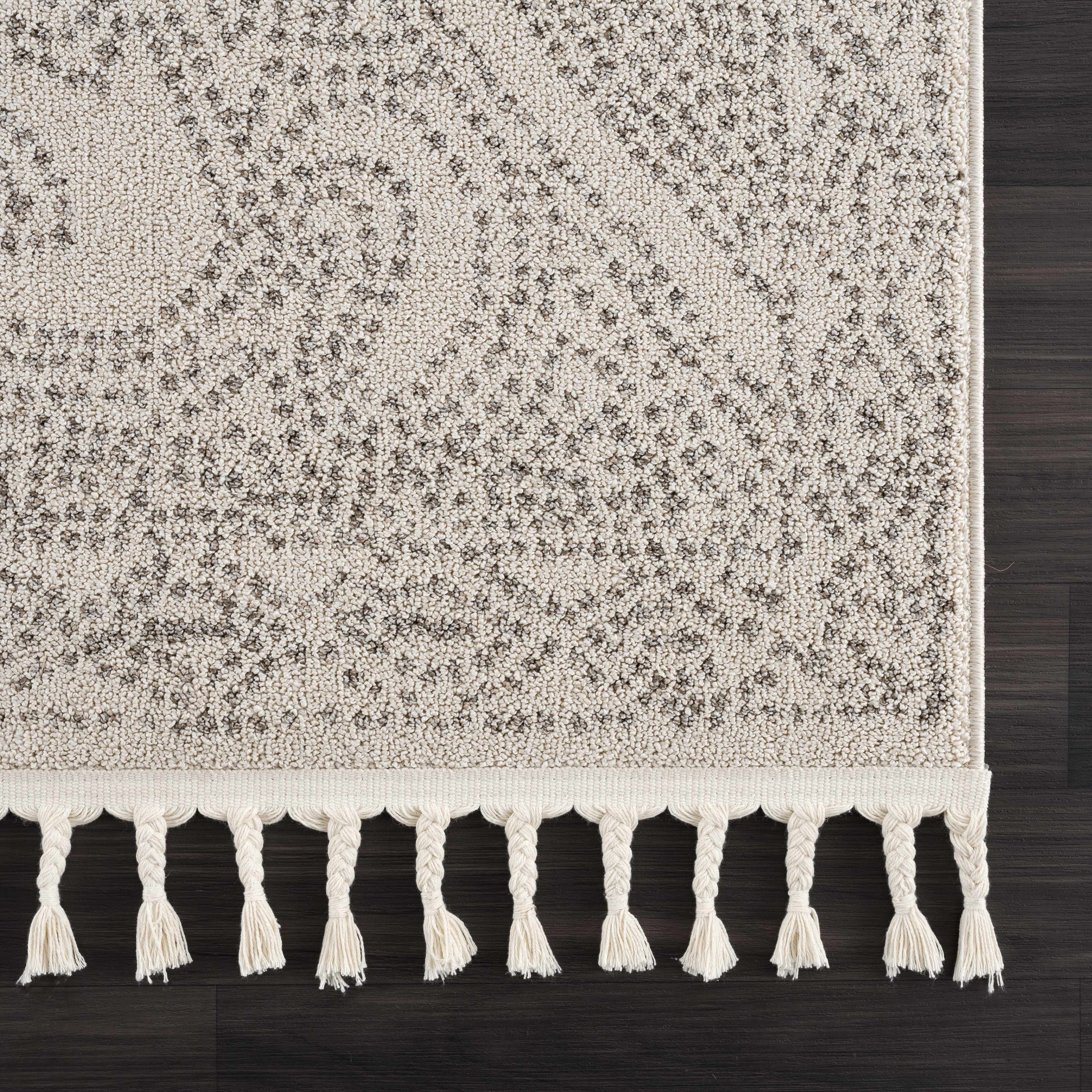 Birdwood Cream & Brown Area Rug | Dot & Floral Pattern Design – Hauteloom