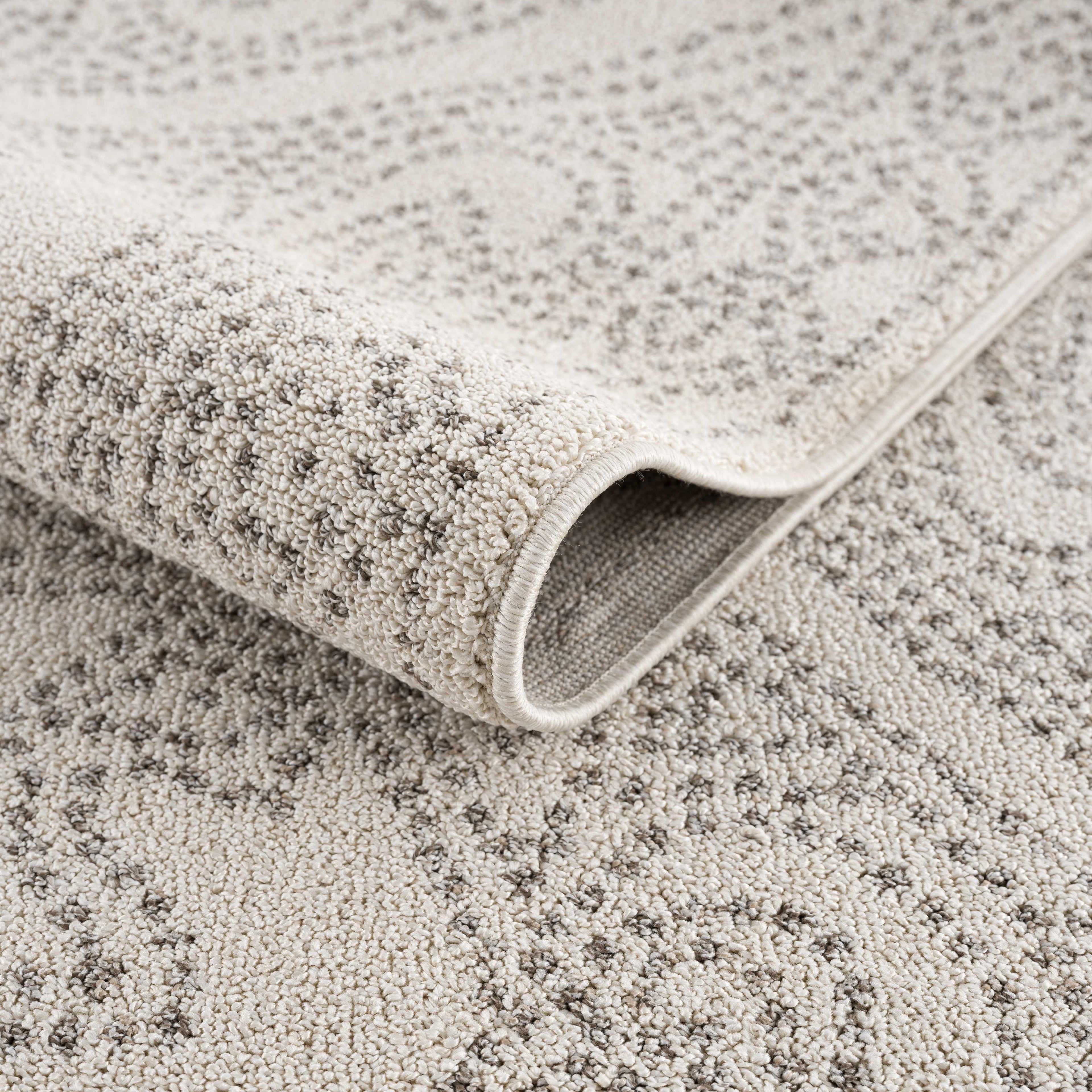 Birdwood Cream & Brown Area Rug | Dot & Floral Pattern Design – Hauteloom