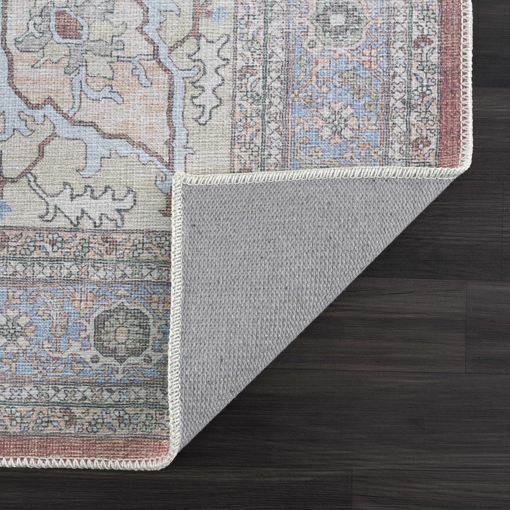 Bagamanoc Brown Medallion Washable Area Rug | Persian & Turkish-Inspired Design – Hauteloom