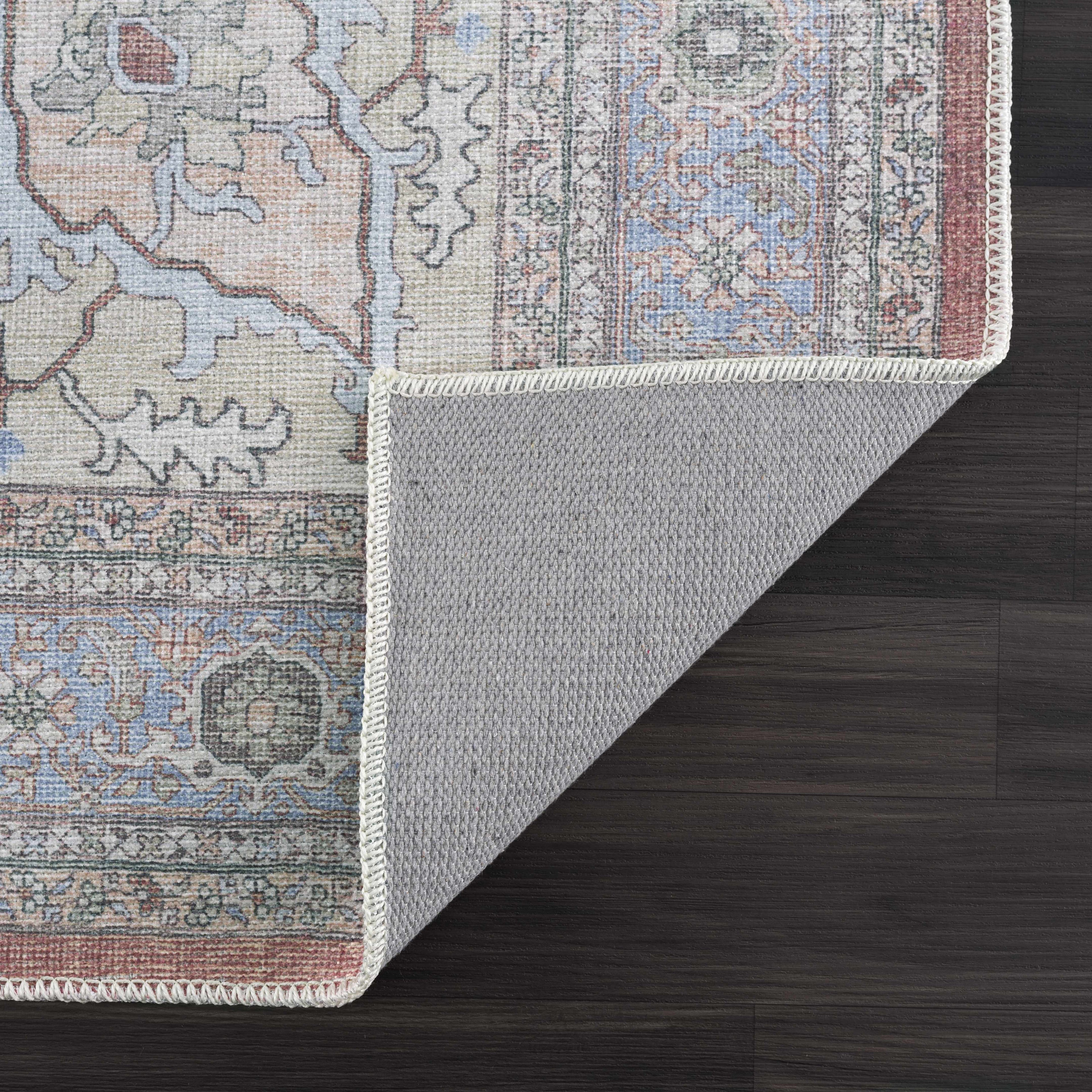 Bagamanoc Brown Medallion Washable Area Rug | Persian & Turkish-Inspired Design – Hauteloom