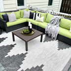 Djugun Dark Indoor/Outdoor Area Rug