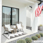 Djugun Dark Indoor/Outdoor Area Rug
