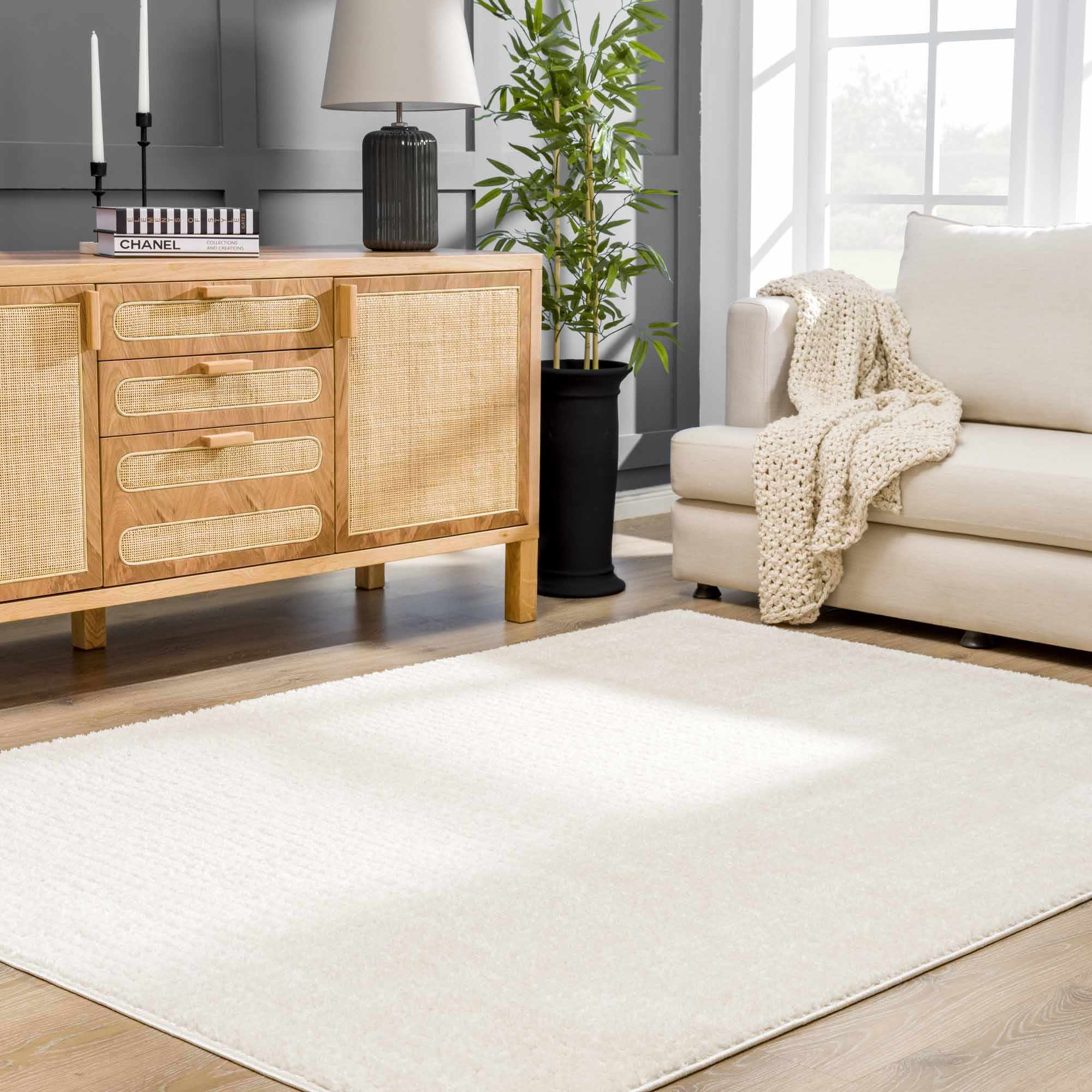 Keita Ivory Area Rug | Contemporary Neutral Living Room Rug – Boutique Rugs