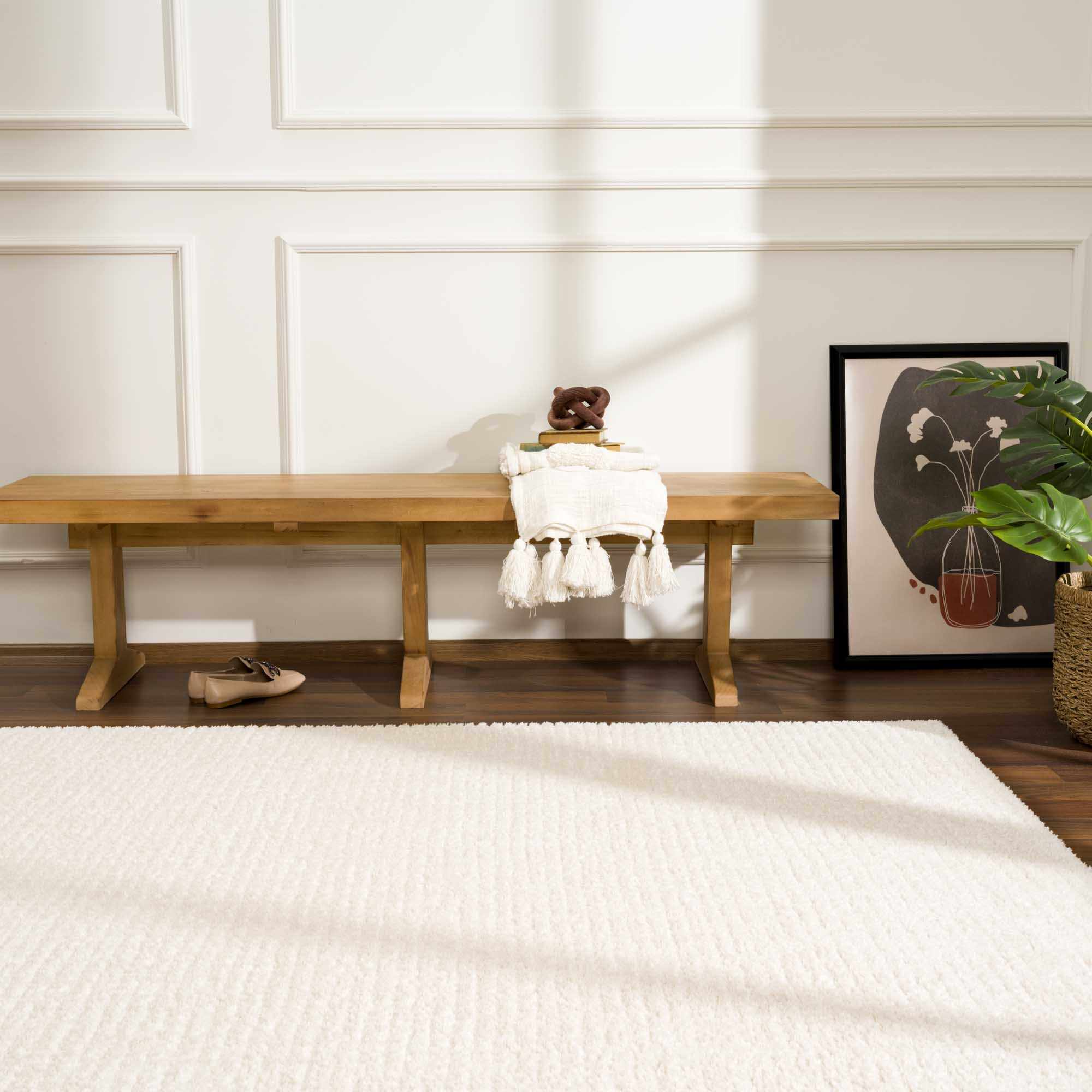 Keita Ivory Area Rug | Contemporary Neutral Living Room Rug – Boutique Rugs