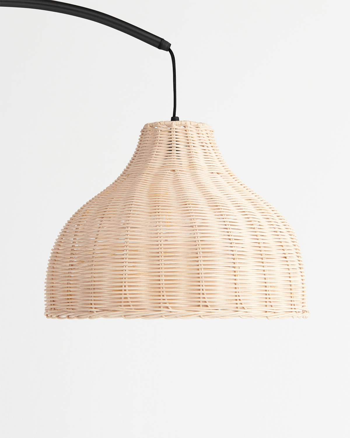 Lark Arc Floor Lamp | Wicker Shade Arc Floor Lamp – Brightech