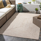 Flaxville Braided Faux Jute Outdoor Rug