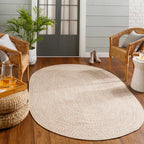 Flaxville Braided Faux Jute Outdoor Rug