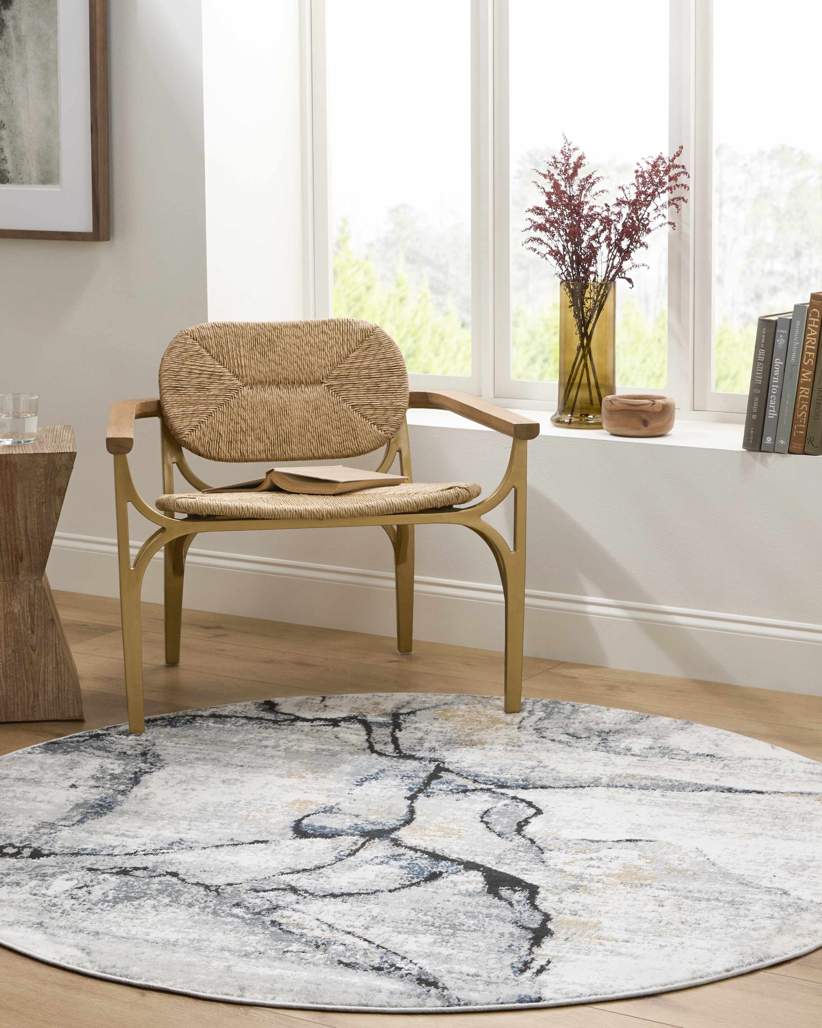 Fremantle Gray Marble Area Rug | Abstract Modern Rug – Boutique Rugs