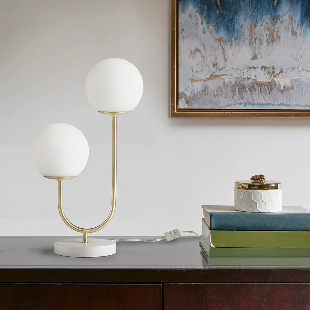 Twin Globe Table Lamp