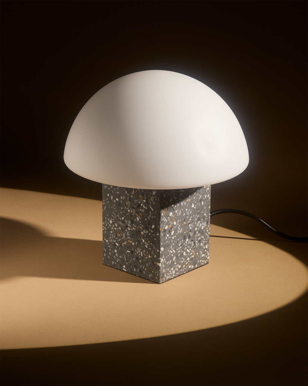 Gavin Table Lamp | Terrazzo Base Frosted Dome Design