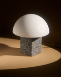 Gavin Table Lamp | Terrazzo Base Frosted Dome Design