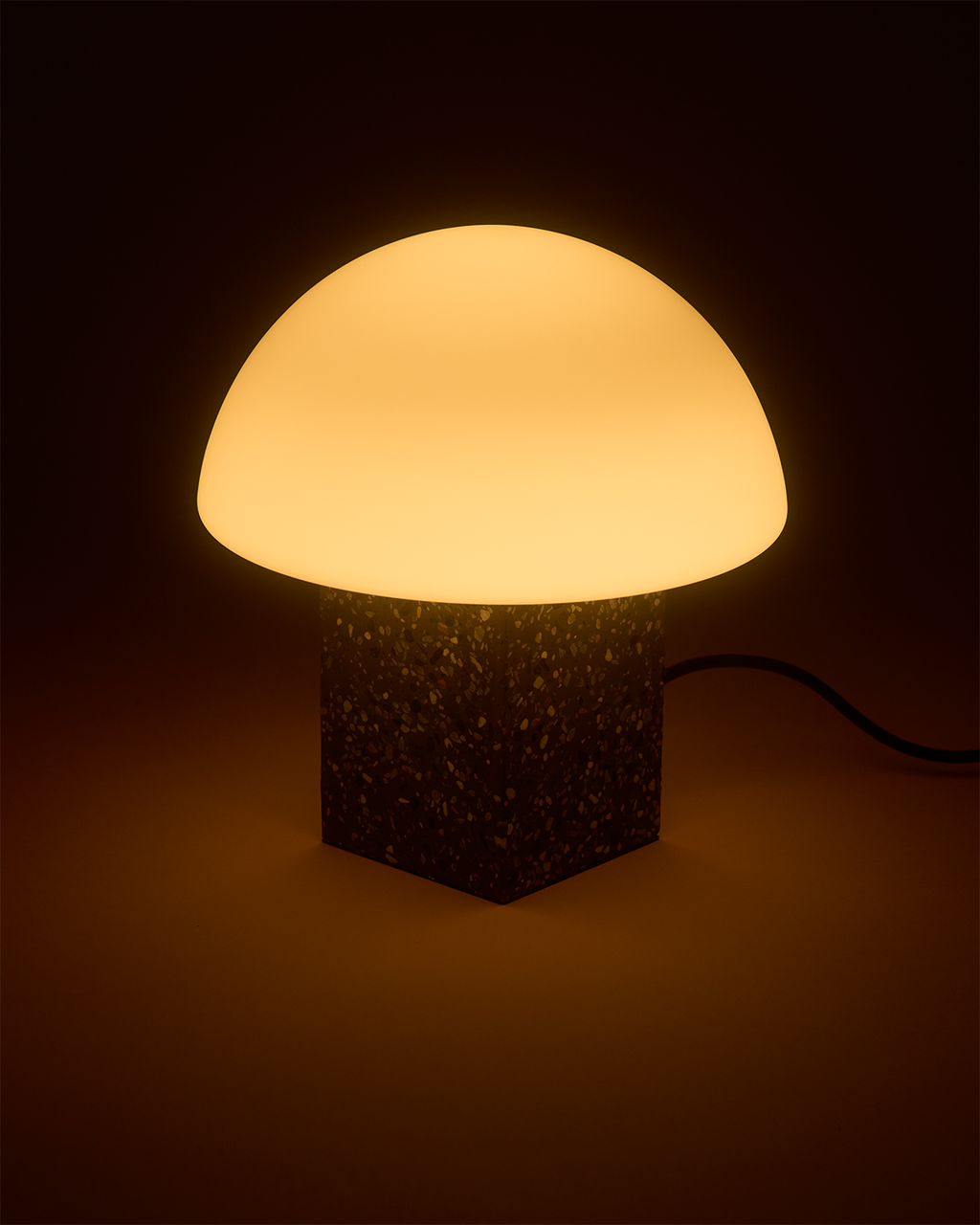 Gavin Table Lamp | Terrazzo Base Frosted Dome Design