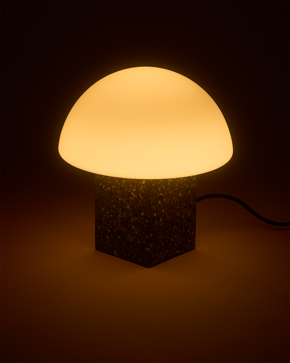 Gavin Table Lamp | Terrazzo Base Frosted Dome Design