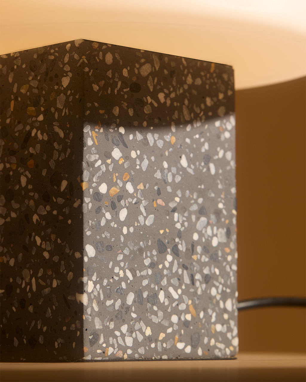 Gavin Table Lamp | Terrazzo Base Frosted Dome Design