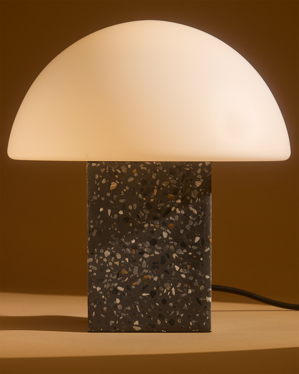 Gavin Table Lamp | Terrazzo Base Frosted Dome Design