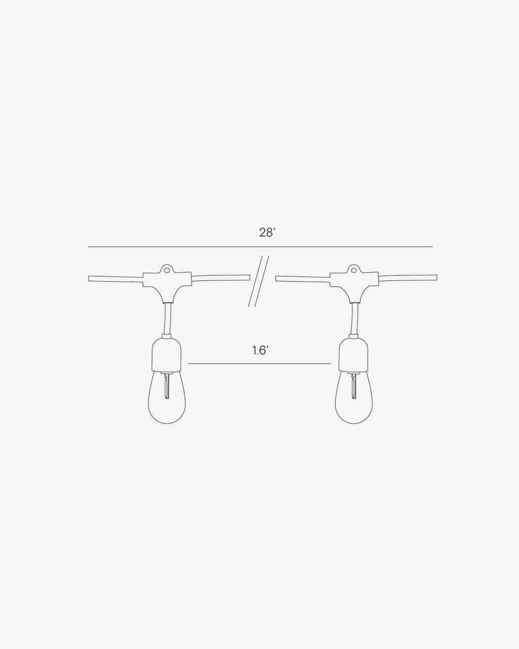 Glow Solar Hanging String Lights | Commercial-Grade WeatherTite Cable LED