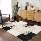 Astro Black & White Area Rug