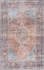 Holi Blue & Burgundy Area Rug