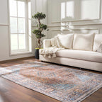 Holi Blue & Burgundy Area Rug