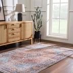 Holi Blue & Burgundy Area Rug