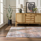 Holi Blue & Burgundy Area Rug