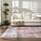 Holi Blue & Burgundy Area Rug