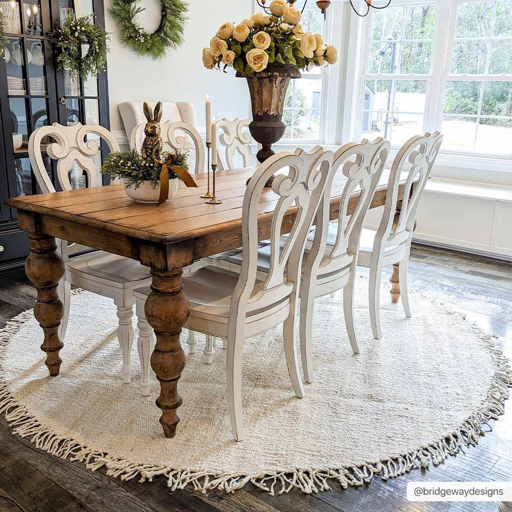 Iantha Tasseled Jute Area Rug