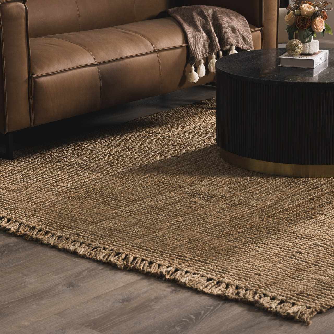 Oaks Natural Jute Flatweave Rug | Handwoven Low-Pile Jute Area Rug – Boutique Rugs