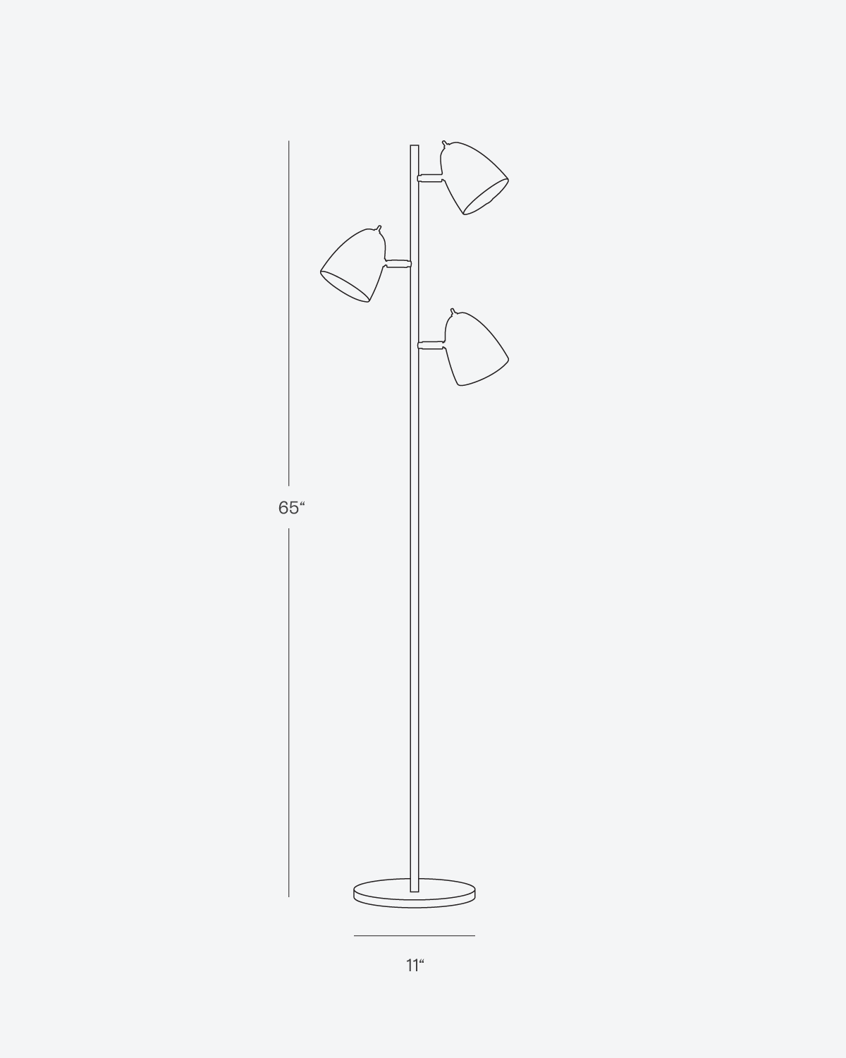 Jacob Multi-Light Floor Lamp | Mid-Century Modern Floor Lamp – Brightech