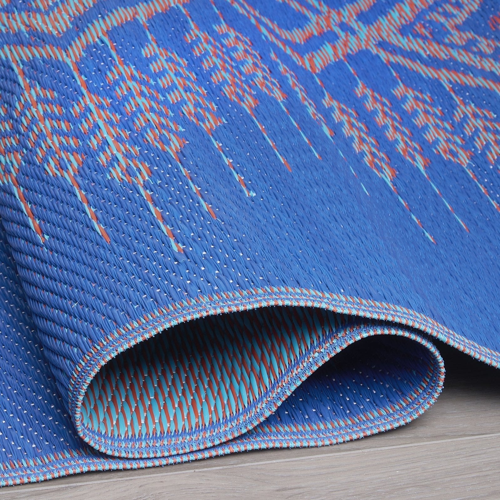 Jodhpur Multi Blue Outdoor Rug | Boho Geometric Design