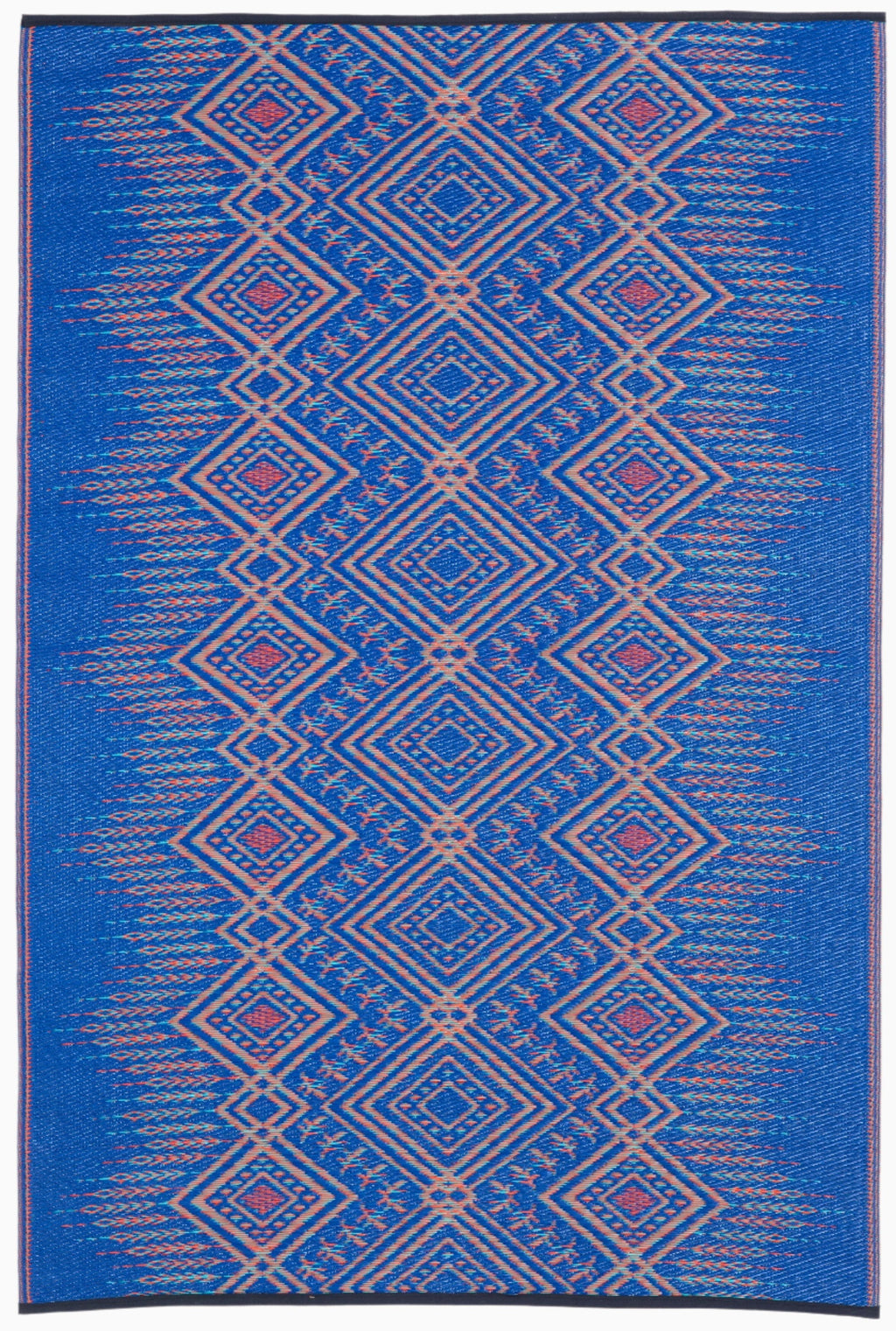 Jodhpur Multi Blue Outdoor Rug | Boho Geometric Design