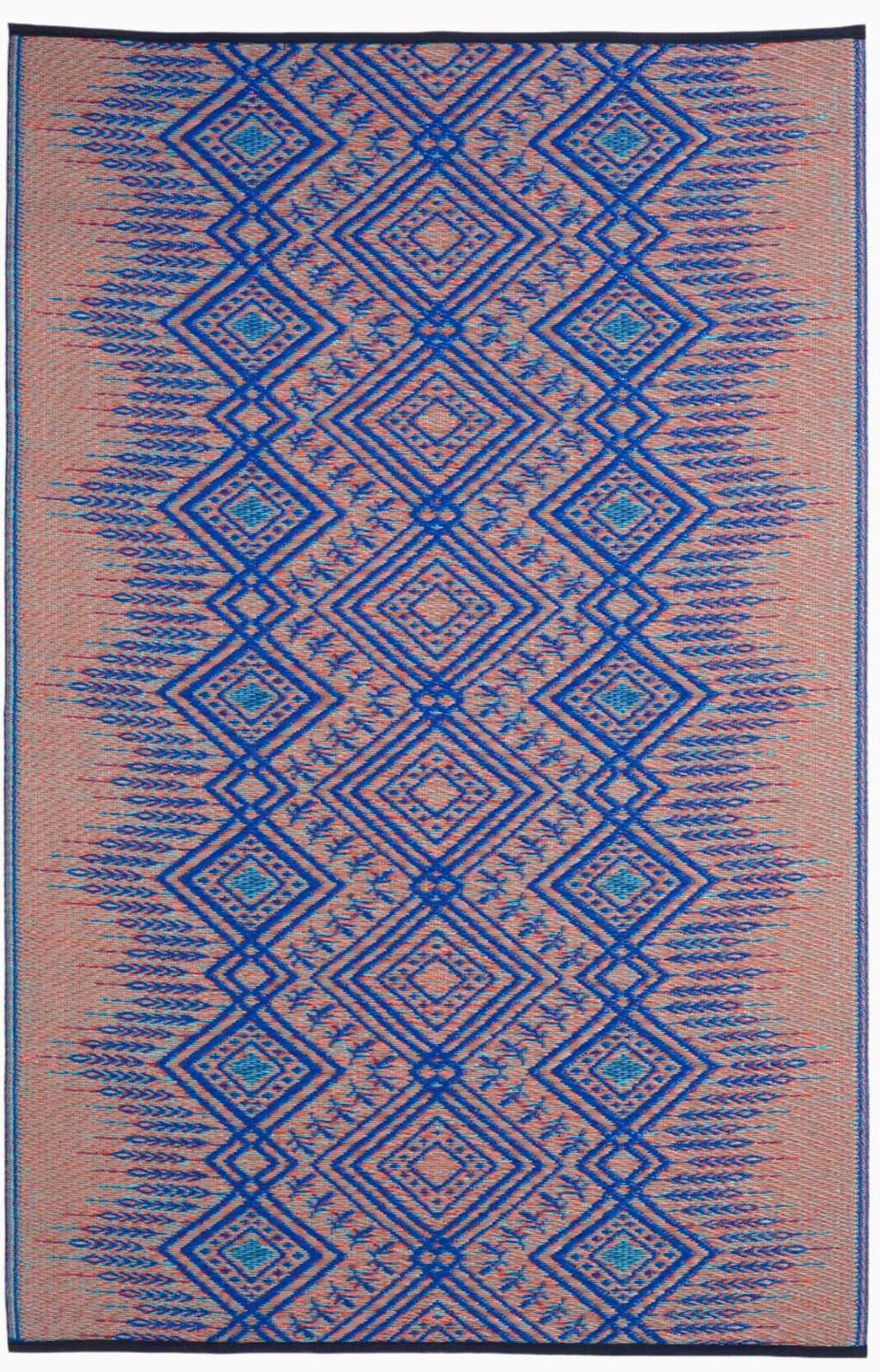 Jodhpur Multi Blue Outdoor Rug | Boho Geometric Design