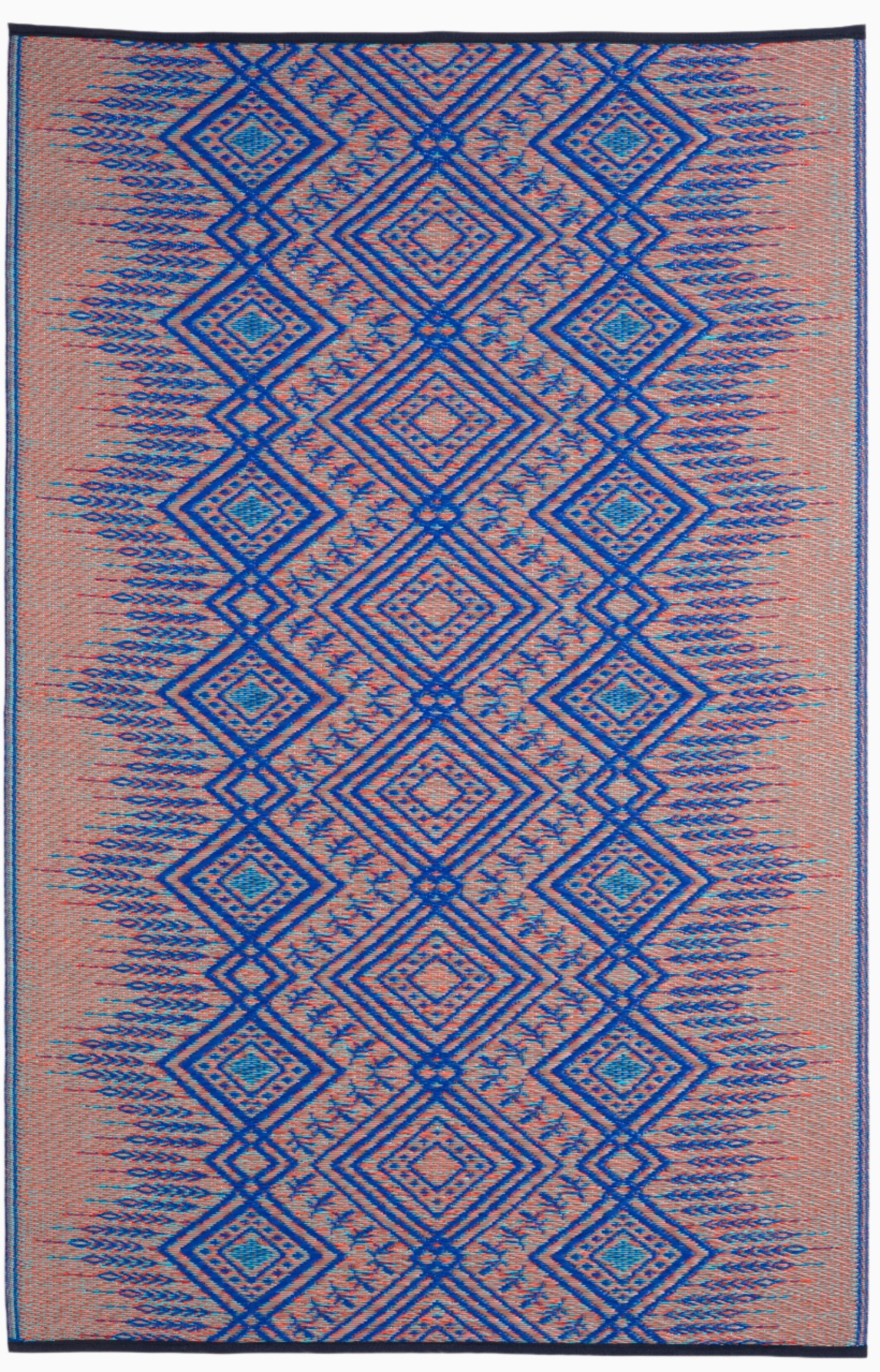 Jodhpur Multi Blue Outdoor Rug | Boho Geometric Design