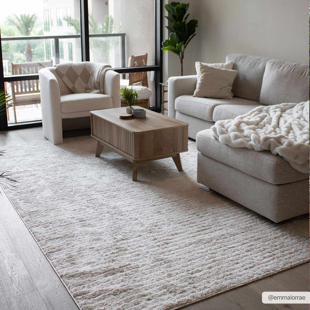 Keita Ivory Area Rug | Contemporary Neutral Living Room Rug – Boutique Rugs