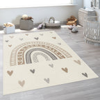 Rainbow & Hearts Kids Rug