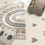 Rainbow & Hearts Kids Rug