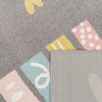 Rainbow & Hearts Grey Design
