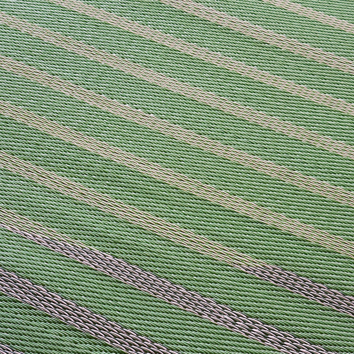 Kyoto Green Outdoor Rug | Minimalist Striped Design