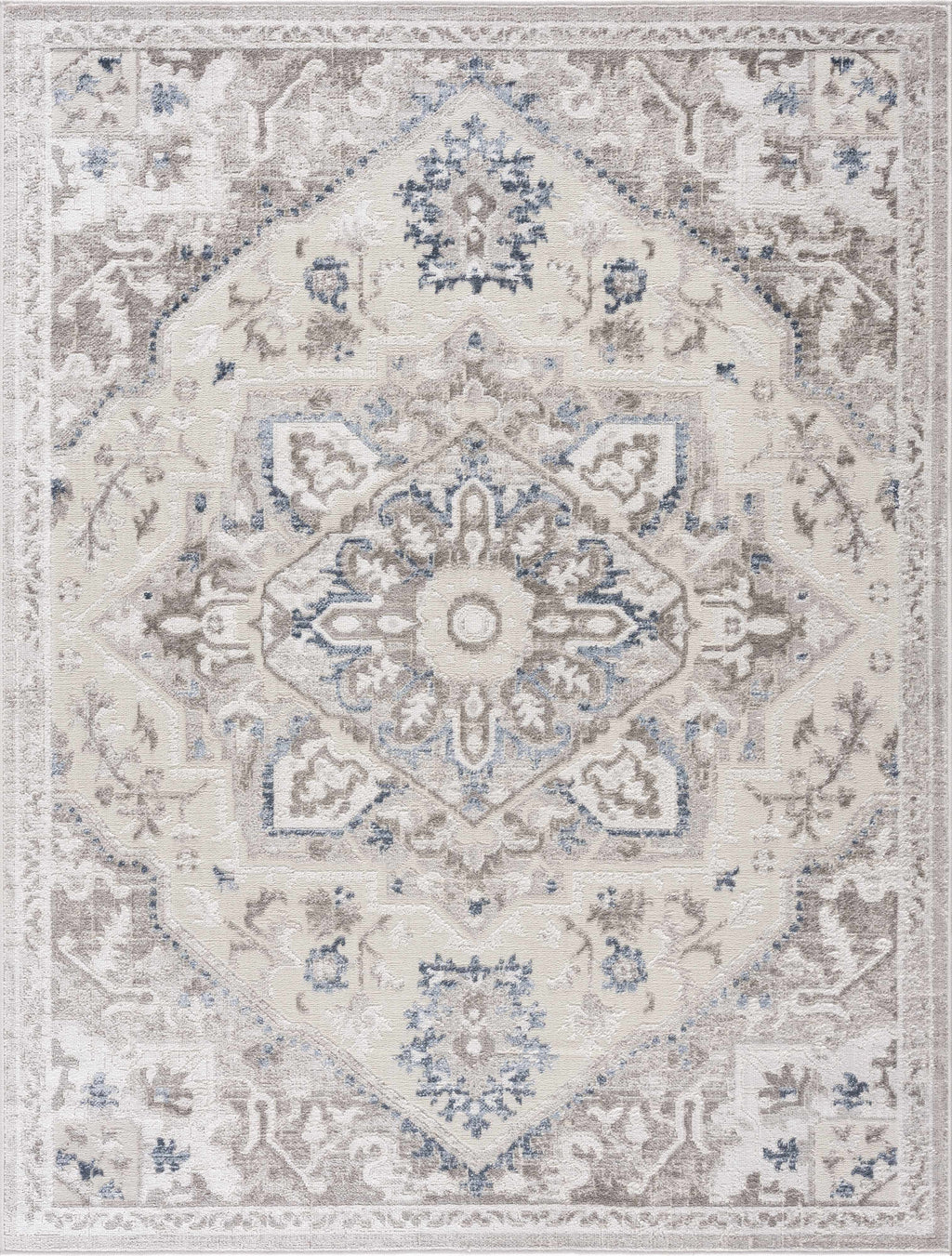 Bakir Medallion Area Rug | Cream, Gray & Beige Tones