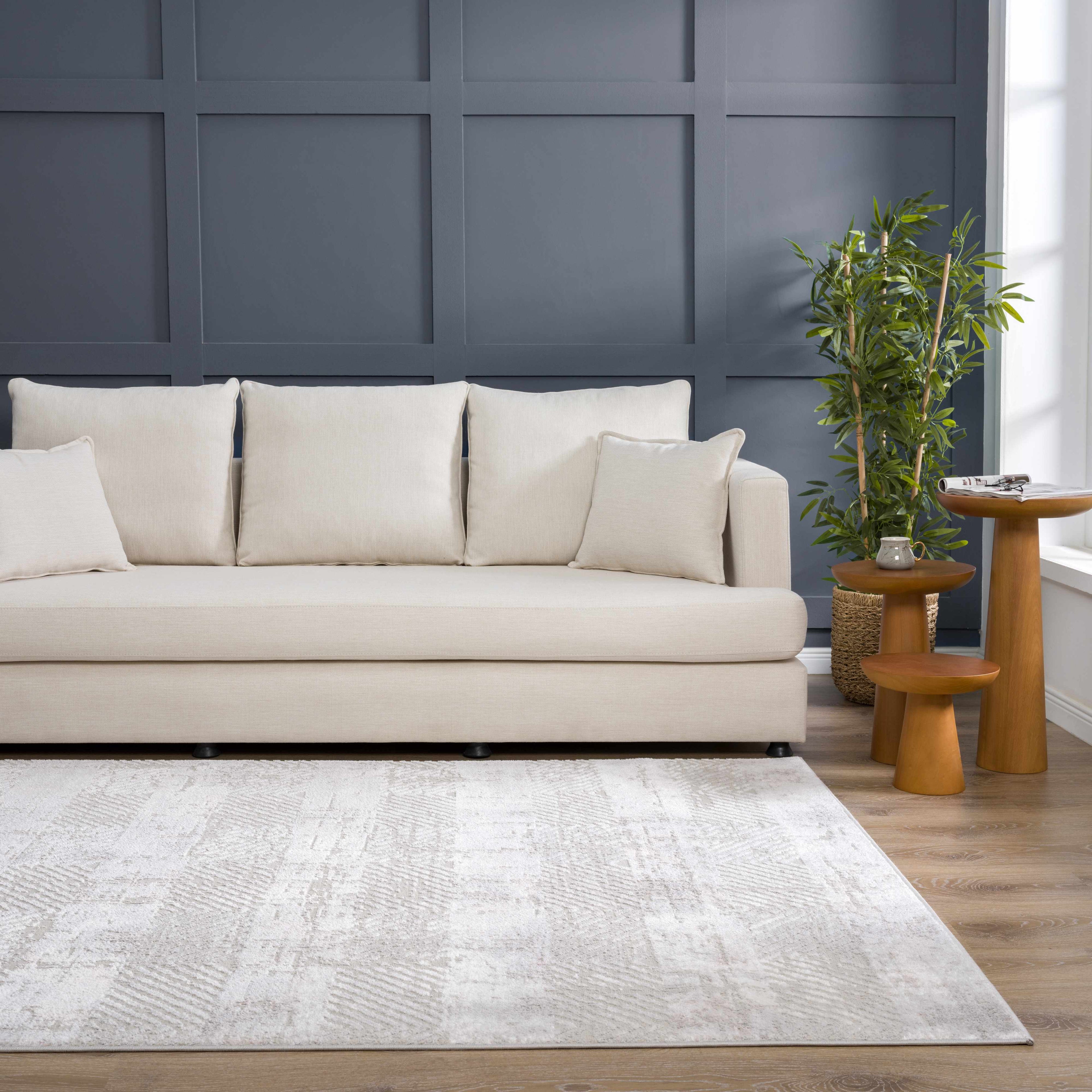Bucky Scandinavian Area Rug | Minimalist Neutral Design