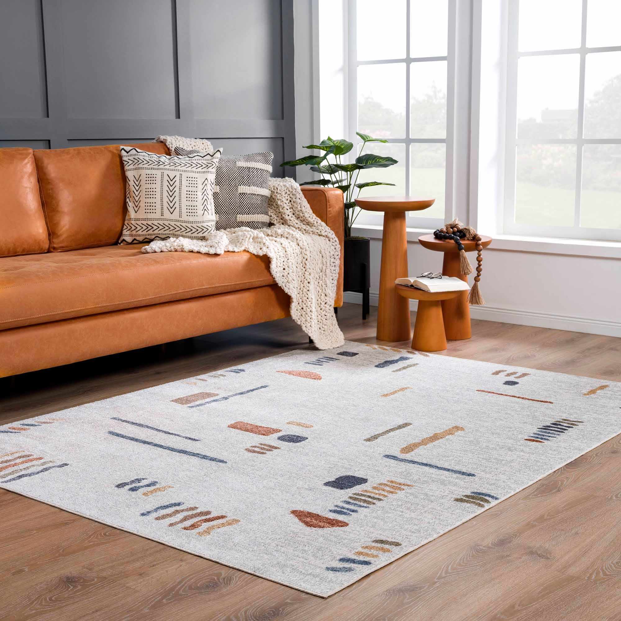Arnon Modern Washable Area Rug | Bold Contemporary Machine Washable Rug – Boutique Rugs