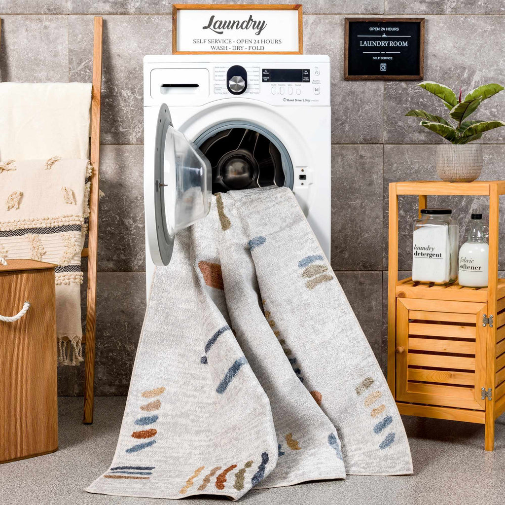Arnon Modern Washable Area Rug | Bold Contemporary Machine Washable Rug – Boutique Rugs