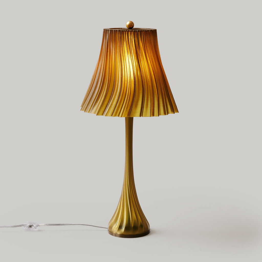 Pleat Lamp | Sculptural Pleated Table Lamp – Wooj Design