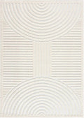 Deron White Washable Area Rug | Machine Washable 3D Textured Rug – Boutique Rugs