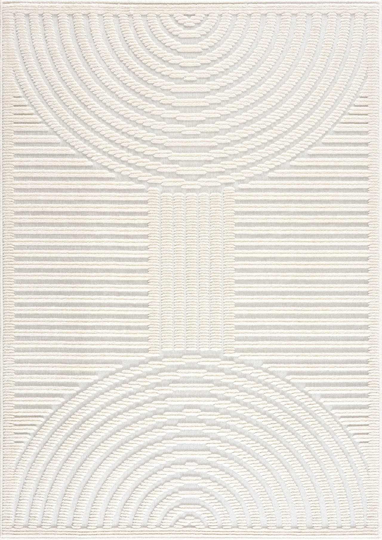 Deron White Washable Area Rug | Machine Washable 3D Textured Rug – Boutique Rugs