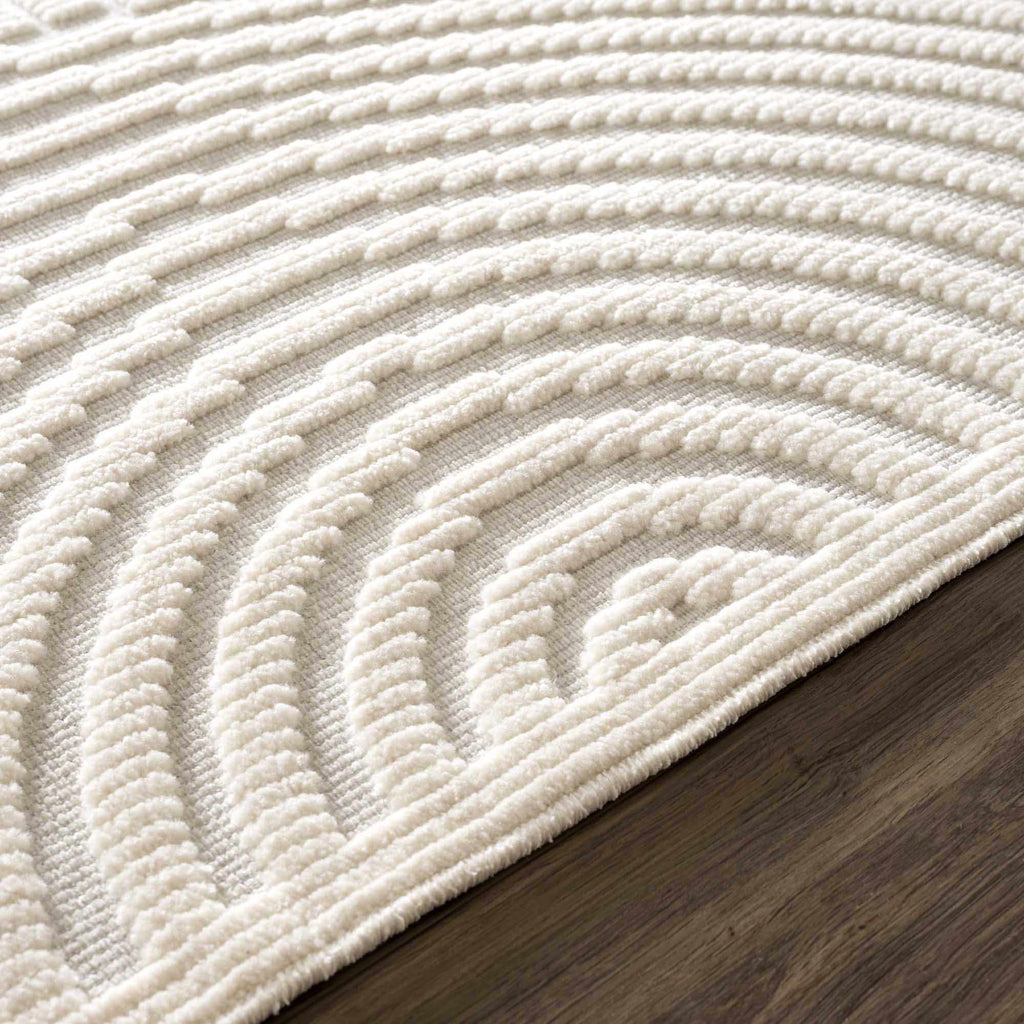 Deron White Washable Area Rug | Machine Washable 3D Textured Rug – Boutique Rugs