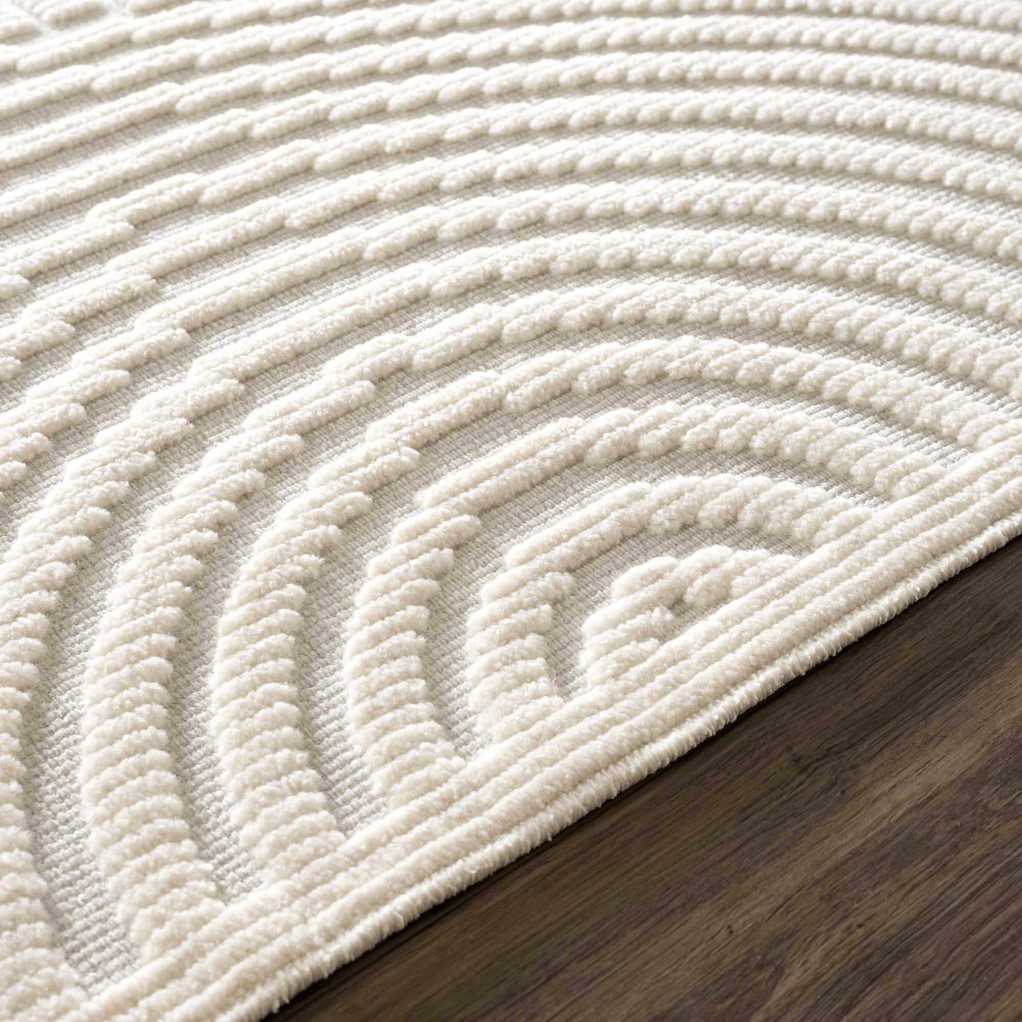 Deron White Washable Area Rug | Machine Washable 3D Textured Rug – Boutique Rugs