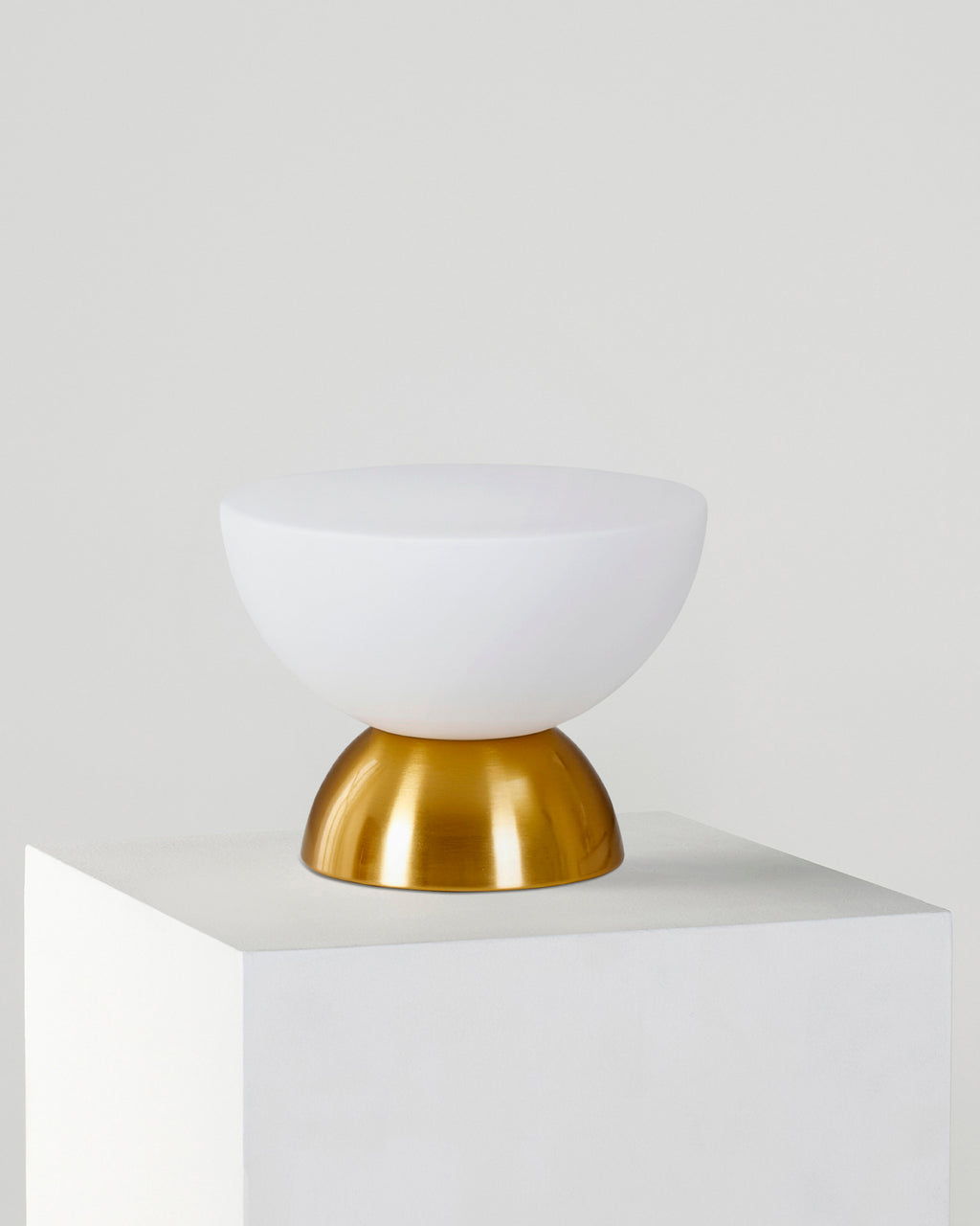 Lamina Table Lamp | Double Dome Brass & Frosted Glass Design
