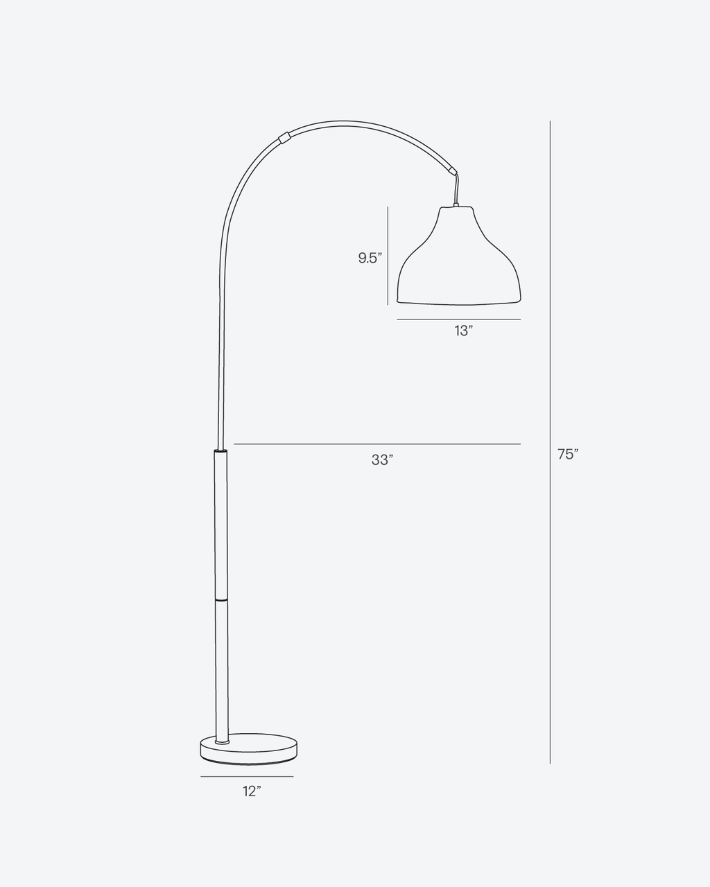 Lark Arc Floor Lamp | Wicker Shade Arc Floor Lamp – Brightech